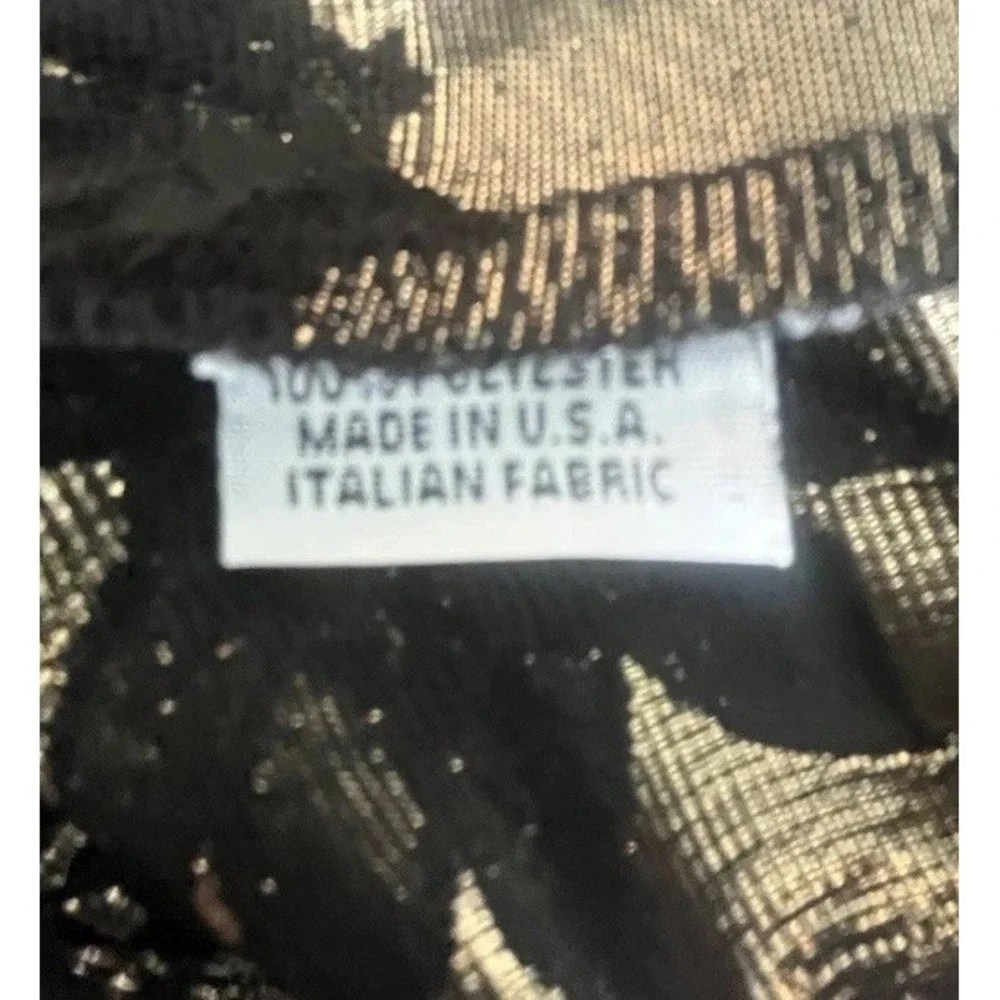 Bryn Walker Womens Black Gold Floral‎ Kimono Jacket Sz Small S Italian Fabric